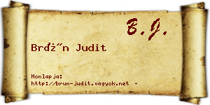 Brün Judit névjegykártya